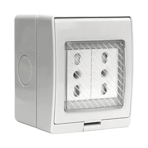 Hidrobox Sobrepuesto Enchufe Doble 10/16A 250V