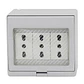 Hidrobox Sobrepuesto Enchufe Triple 10/16A 250V - Miniatura 1