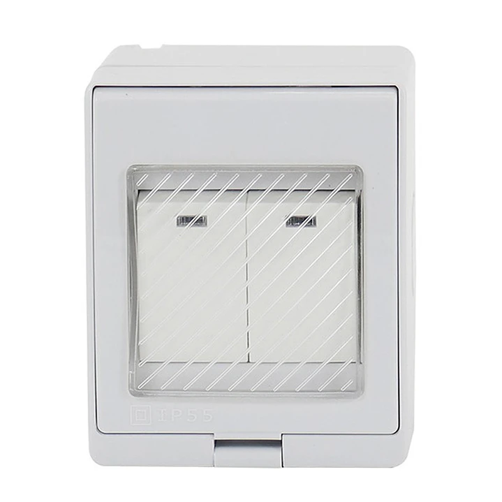 Hidrobox Sobrepuesto Interruptor Doble 9/15 250V 1