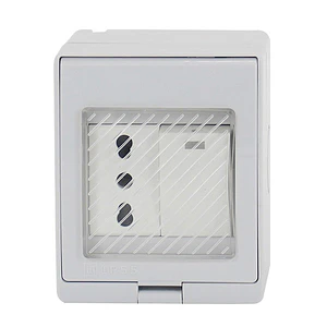 Hidrobox Sobrepuesto Enchufe 10/16 + Interruptor 9/12