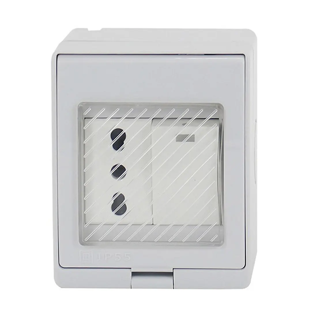 Hidrobox Sobrepuesto Enchufe 10/16 + Interruptor 9/12 1