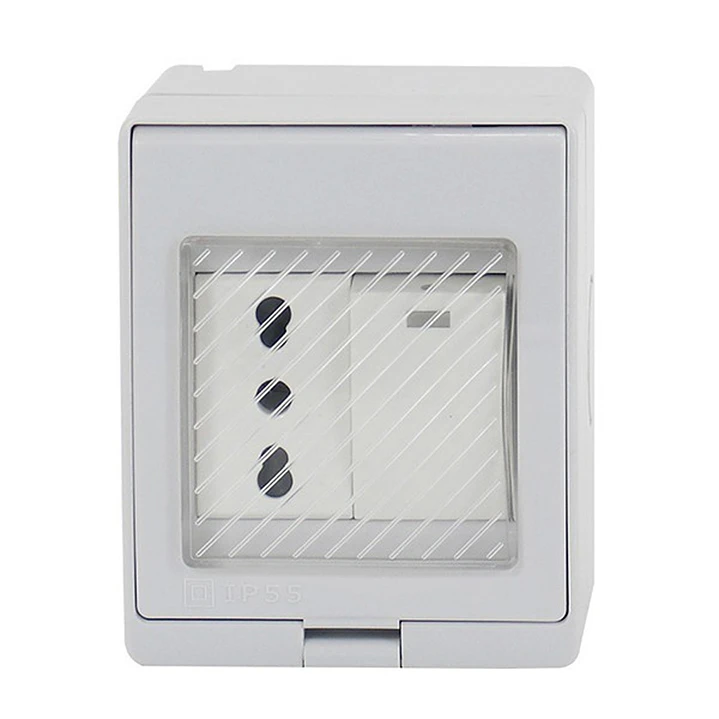 Hidrobox Sobrepuesto Enchufe 10/16 + Interruptor 9/12 1