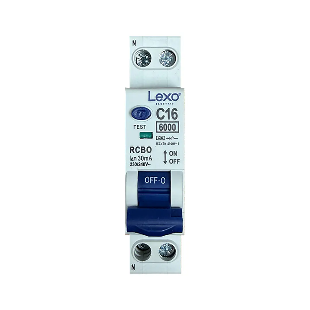 Automático Diferencial RCBO 1x16 Curva C 6kA 30mA Lexo 3