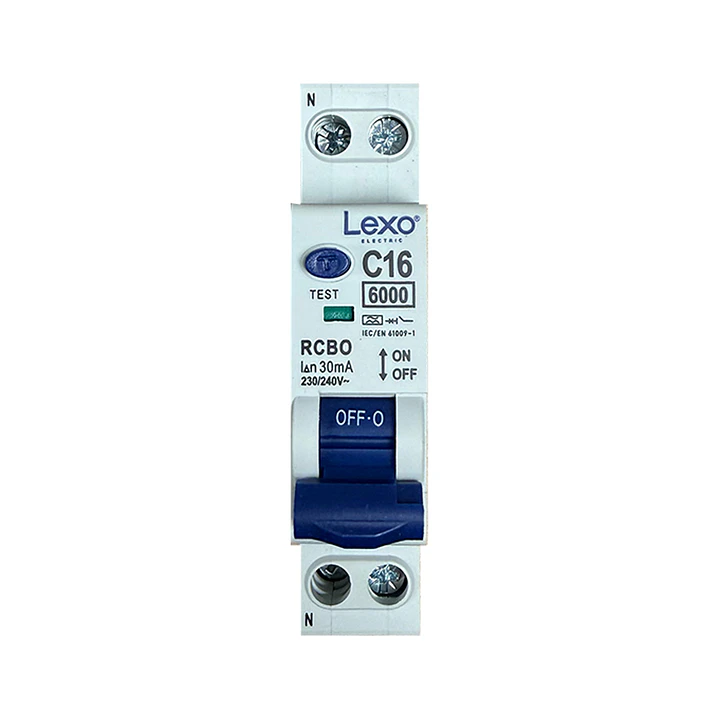 Automático Diferencial RCBO 1x16 Curva C 6kA 30mA Lexo 3