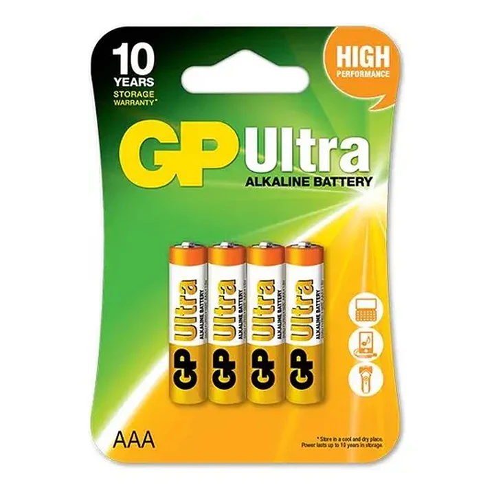 Pila AAA Alcalina GP 4 Unidades 1.5V 1