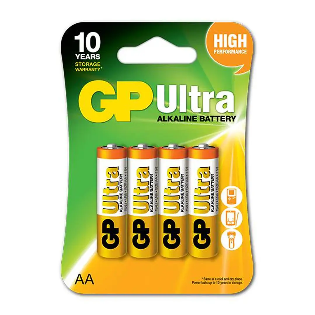 Pila AA Alcalina GP 4 Unidades 1.5V 1