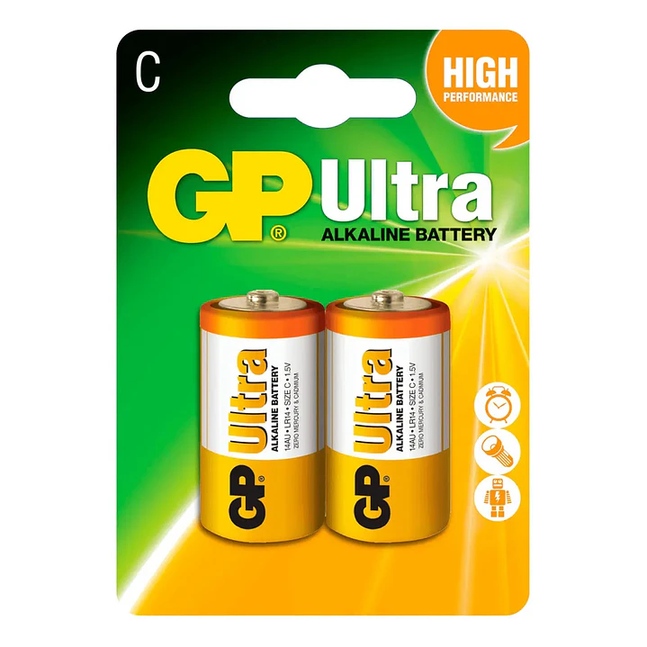 Pila C Ultra Alcalina GP 2 Unidades 1.5V 1