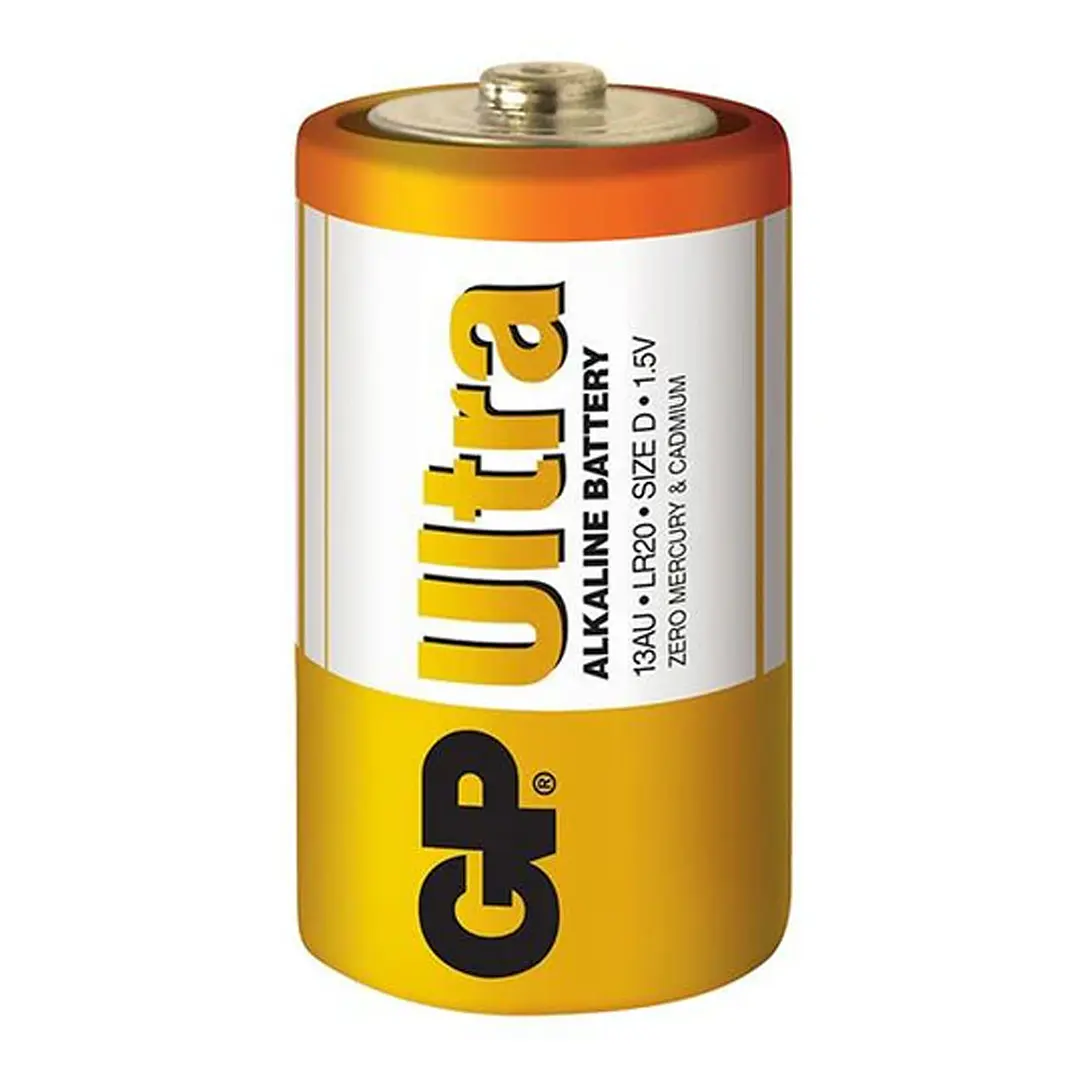 Pila D Ultra Alcalina GP 2 Unidades 1.5V 2