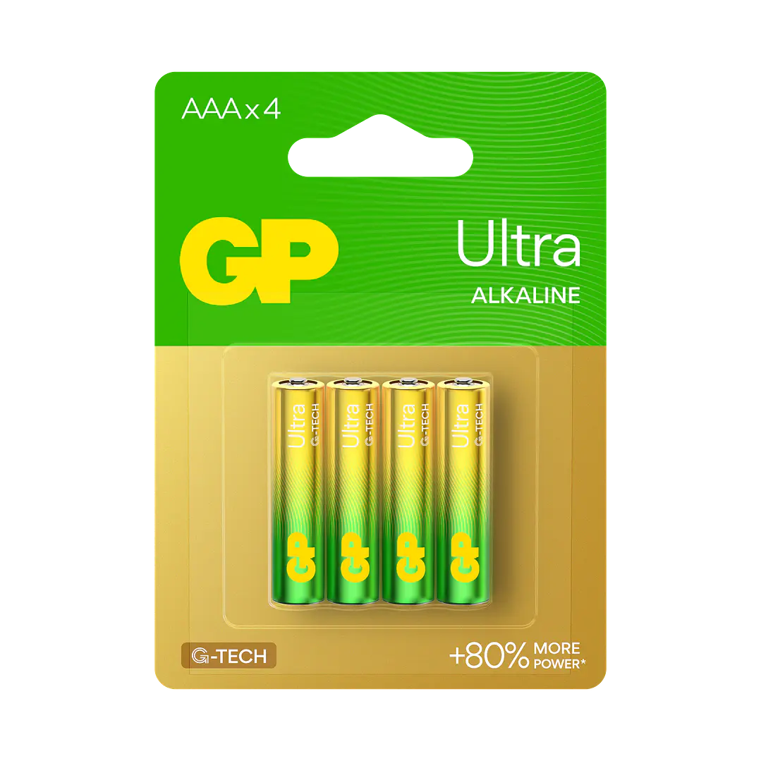 Pila AAA Ultra Alcalina GP 4 Unidades 1.5V 1