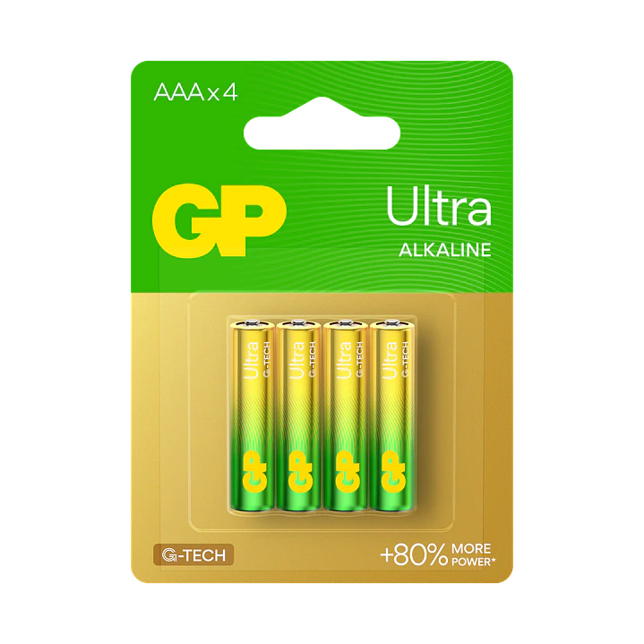 Pila AAA Ultra Alcalina GP 4 Unidades 1.5V 1