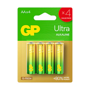 Pila AA Ultra Alcalina GP 4 Unidades 1.5V