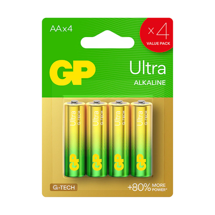 Pila AA Ultra Alcalina GP 4 Unidades 1.5V 1