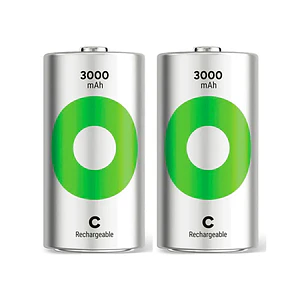 Pila C Recargable GP 2 Unidades NiMH 3000 mAh