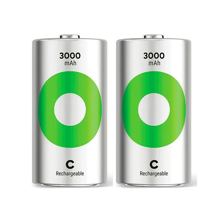 Pila C Recargable GP 2 Unidades NiMH 3000 mAh 1