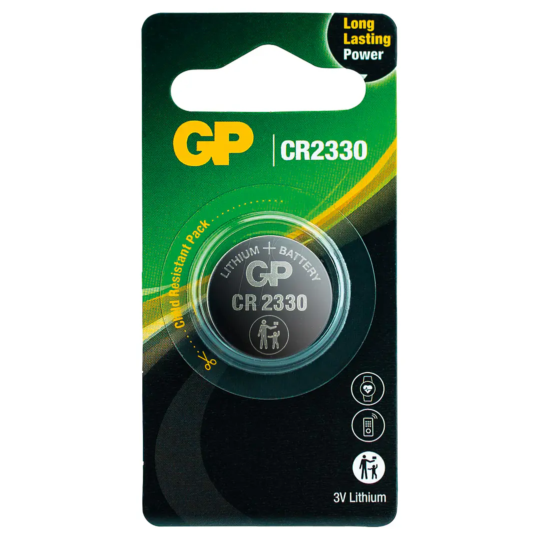 Pila Botón de Litio GP CR2330 3V 1 Unidad 1