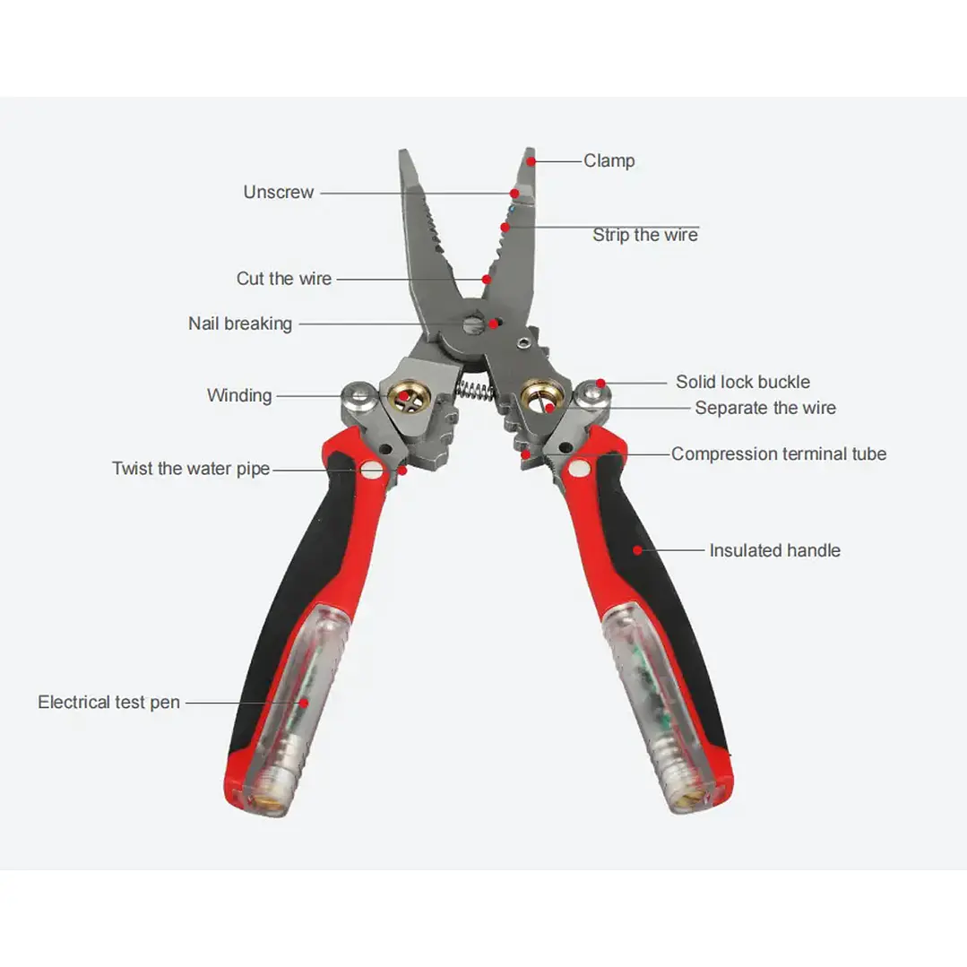 Pinza Alicate Comprobadora de Voltaje CNC YC-024B 2