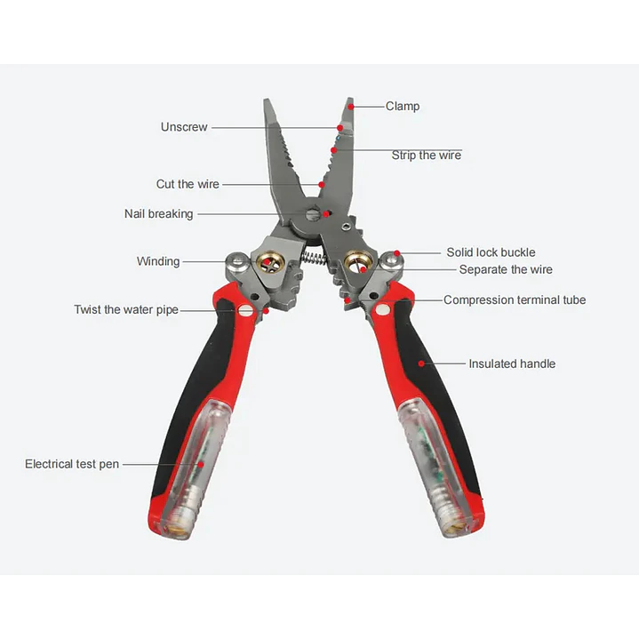 Pinza Alicate Comprobadora de Voltaje CNC YC-024B 2