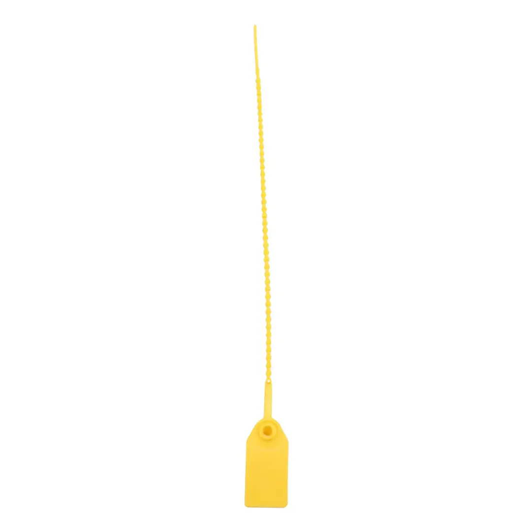 Sello Seguridad Plástico Amarillo 25cm Bolsa 100 Unidades 2