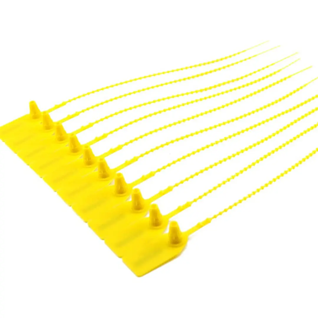 Sello Seguridad Plástico Amarillo 25cm Bolsa 100 Unidades 3