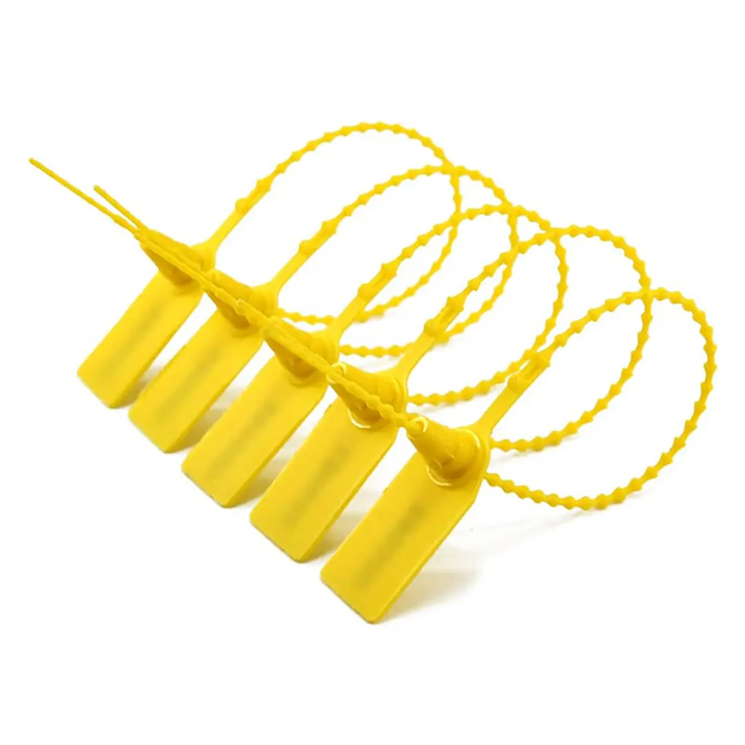 Sello Seguridad Plástico Amarillo 25cm Bolsa 100 Unidades 4