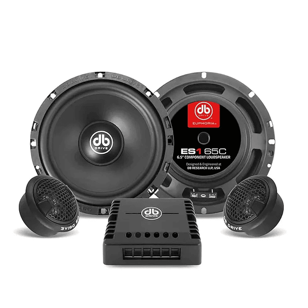 Componentes DB Drive Euphoria + Parlantes Coaxiales DB Drive OKUR 6.5″ / 95W RMS Totales / 370W Máx 2