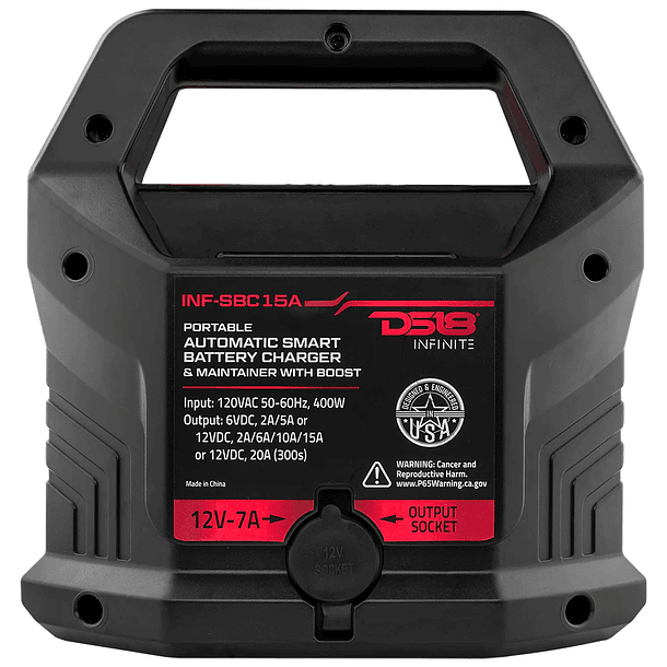 Cargador Inteligente de Baterías 15A – Litio y AGM (6V / 12V 4