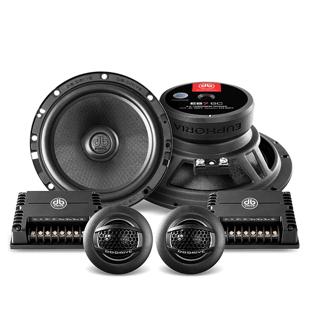 PACK COMPLETO DB Drive Euphoria – Componentes ES7-6C + Parlantes Coaxiales ES7-60 (6.5”) 2