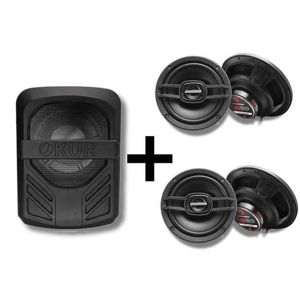 Combo DB Drive: Subwoofer Plano Amplificado OPS10 + 2 Pares Parlantes DB65 6.5” 1