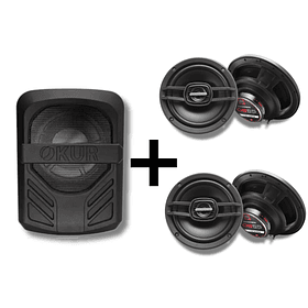 Combo DB Drive: Subwoofer Plano Amplificado OPS10 + 2 Pares Parlantes DB65 6.5”