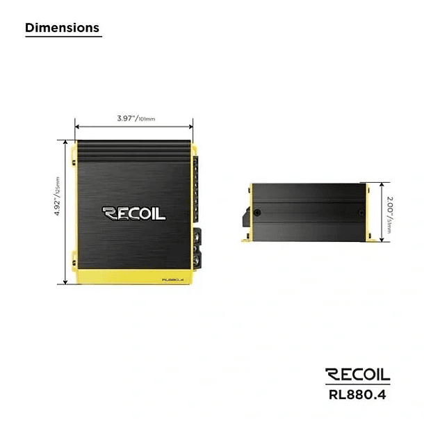Amplificador RL880.4 L-3 Series 4 Canales 880W RMS – Potencia y Control Profesional 2