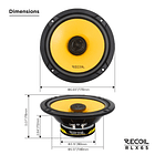 Parlantes Recoil RLX6.5 6.5” – 40W RMS / 80W Máx – Sonido Claro y Balanceado 2