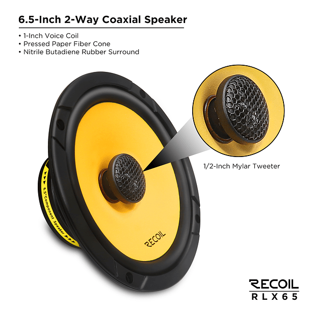 Parlantes Recoil RLX6.5 6.5” – 40W RMS / 80W Máx – Sonido Claro y Balanceado 3