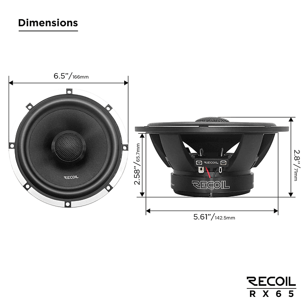 Parlantes Recoil RX65 Echo Pro 6.5” – Sonido Premium Alta Fidelidad 3