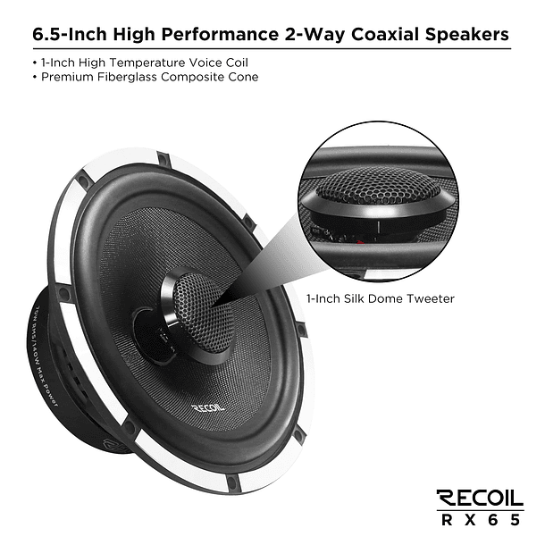 Parlantes Recoil RX65 Echo Pro 6.5” – Sonido Premium Alta Fidelidad 4