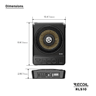 Subwoofer Amplificado Plano Recoil RLS10 10” – 150W RMS Bajo Asiento 2