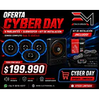 Combo Recoil Audio 4 Parlantes RCX65 6.5” + Subwoofer Amplificado Plano RLS10 10” | 150W RMS Bajo Asiento 1