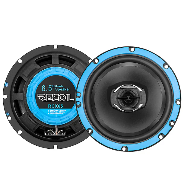 Combo Recoil Audio 4 Parlantes RCX65 6.5” + Subwoofer Amplificado Plano RLS10 10” | 150W RMS Bajo Asiento 2