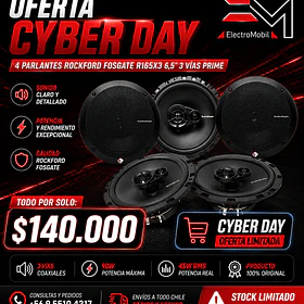 Parlantes Rockford Fosgate Prime R165X3 6.5” 3 Vías | 45W RMS / 90W Máx (Pack 4 Unidades)