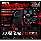 Combo DB Drive: Subwoofer Plano Amplificado OPS10 + 2 Pares Parlantes DB65 6.5” 1