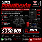 Combo Audio Rockford Fosgate + DB Drive Okur | 4 Parlantes R165X3 6.5” + Subwoofer Amplificado OPS10 + Kit DS18 8GA 1