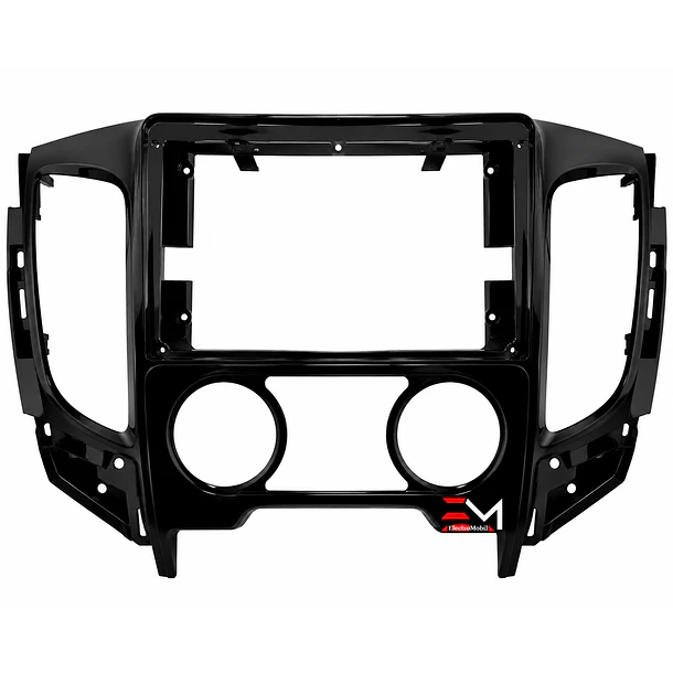 Adaptador de Radio 9” Mitsubishi L200 2015+ | Bisel NEGRO PIANO 1