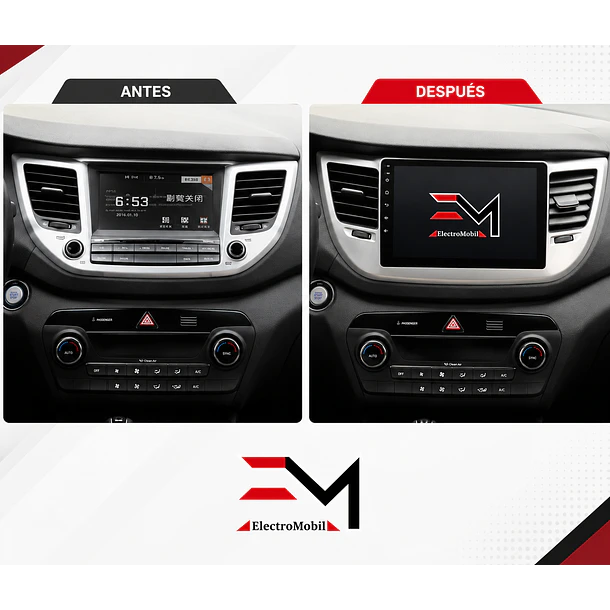 Adaptador de Radio 9” Hyundai Tucson 2015-2018 | Bisel Color Gris 3