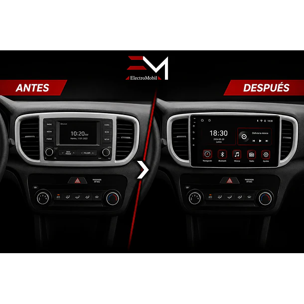 Adaptador de Radio 9” Kia Sportage 2019+ | Bisel  2