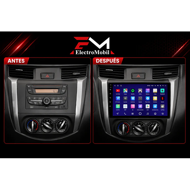Adaptador de Radio 9” Nissan NP300 Navara 2014+ | Bisel 2