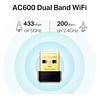 Adaptador Wifi Usb Dual Band AC600 Tp-link Archer T2u Nano