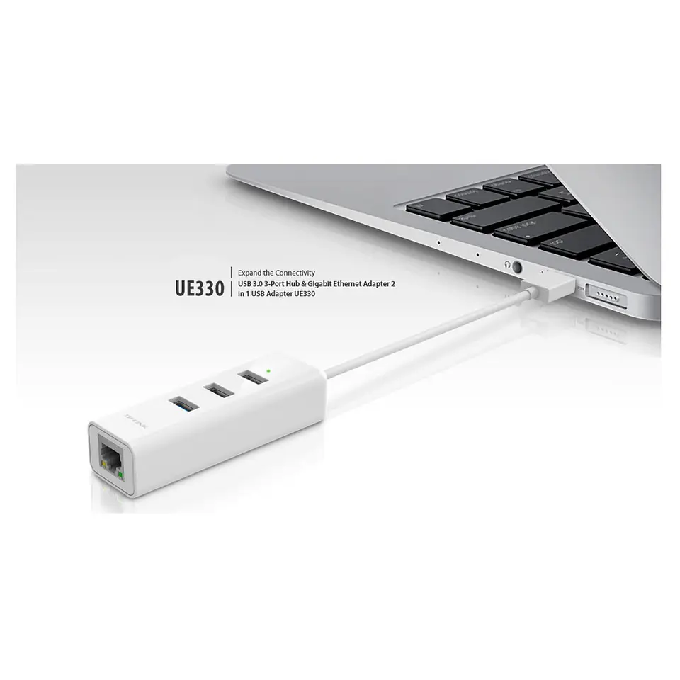 Hub USB 3 Puertos USB 3.0 + Ethernet Gigabit TP-Link UE330 3