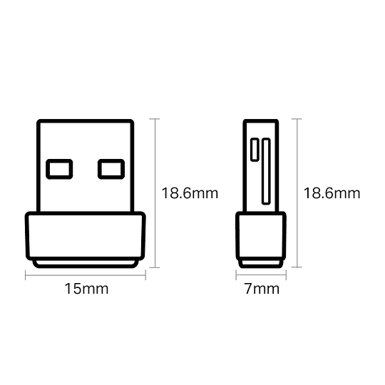 Adaptador Wifi Usb Dual Band AC600 Tp-link Archer T2u Nano