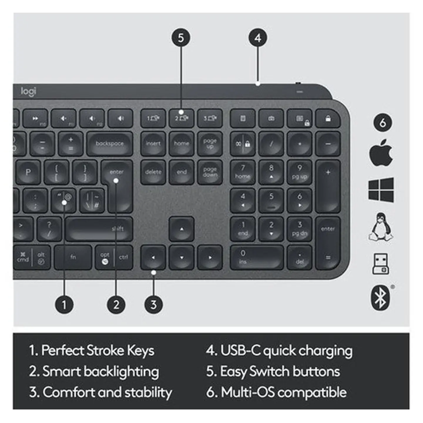 Teclado Inalámbrico Logitech Mx Keys - Español 3