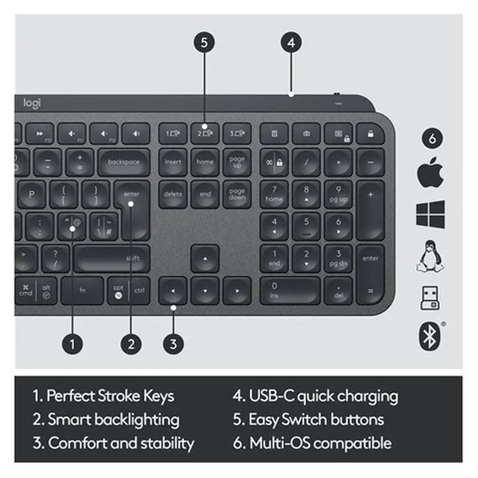 Teclado Inalámbrico Logitech Mx Keys - Español 3