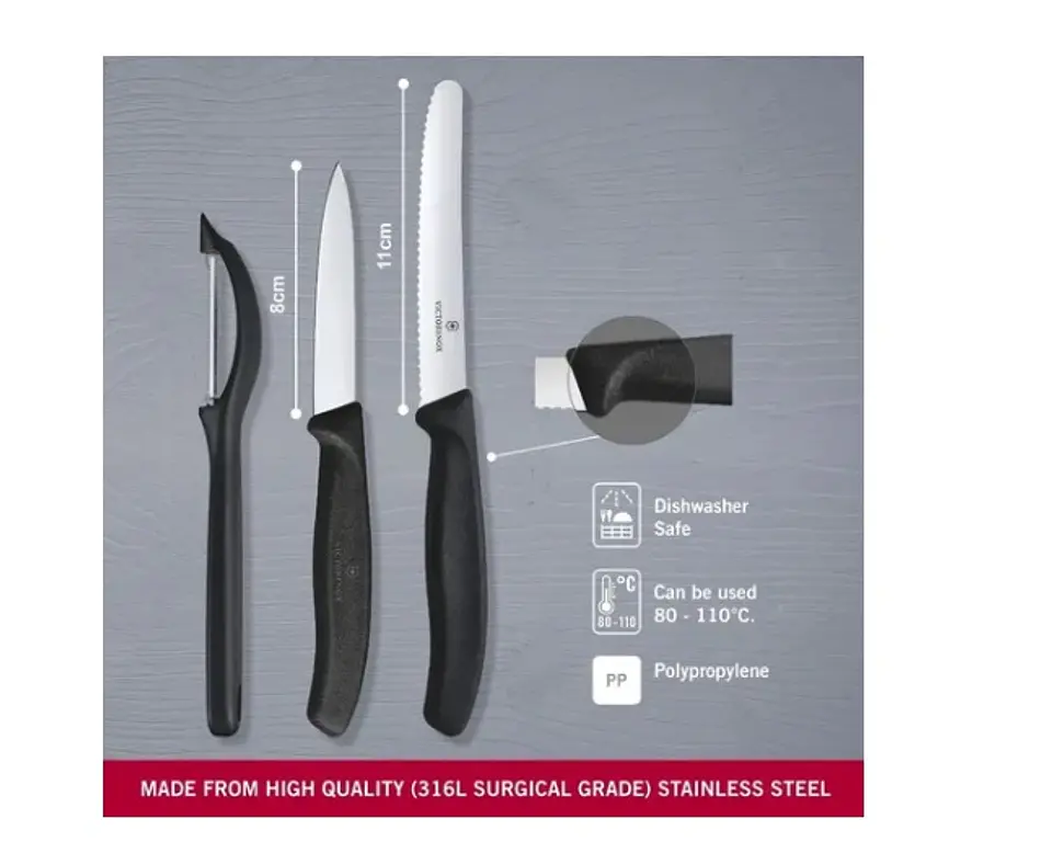 Cuchillos Victorinox Set 3 Piezas 6.7113.31 - Electromundo. 4